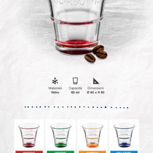 Caffe Borbone espresso soljice staklo zelena