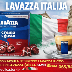 Nespresso Lavazza Crema E Gusto Ricco aluminium 100 kom. +Lavazza soljica+besplatna dostava