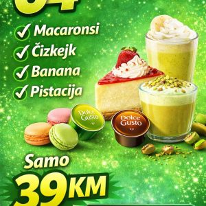 AKCIJA Dolce Vita Dolce Gusto Mix Cheescake,Makaronsi,Pistacija i Banana 64 kapsule