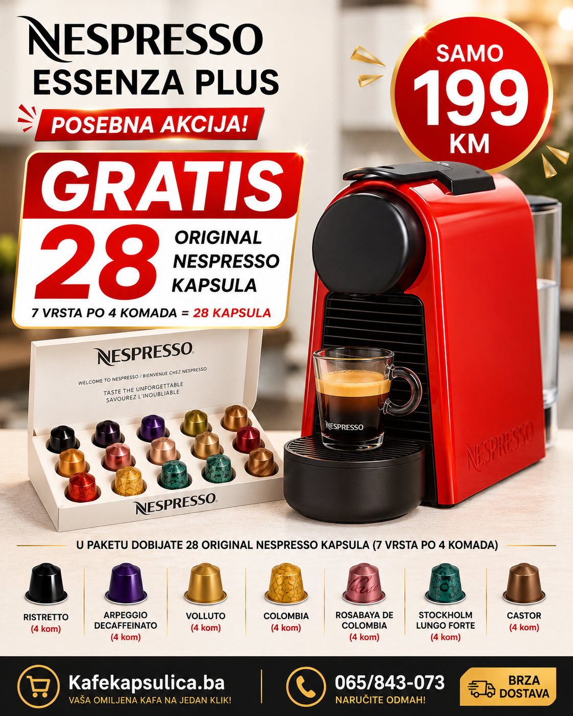 AKCIJA Nespresso Delonghi EN 85+ 28 Original kapsula
