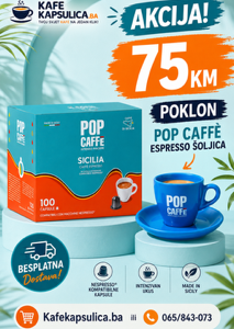 AKCIJA Pop Caffe Nespresso Deciso 100 kom.+Poklon soljica+BESPLATNA DOSTAVA