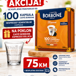 Nespresso Miscela Nera+Poklon Borbone soljica+BESPLATNA DOSTAVA